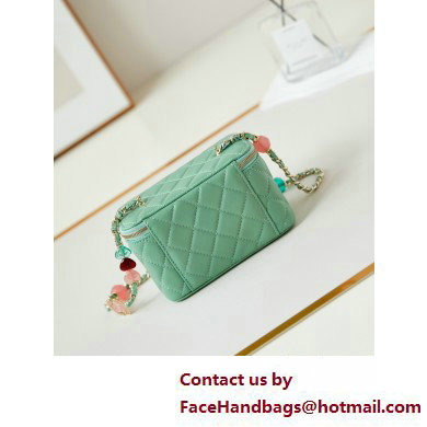 Chanel Lambskin, Resin  &  Gold-Tone Metal Clutch with Chain Bag AP3213 Green 2025